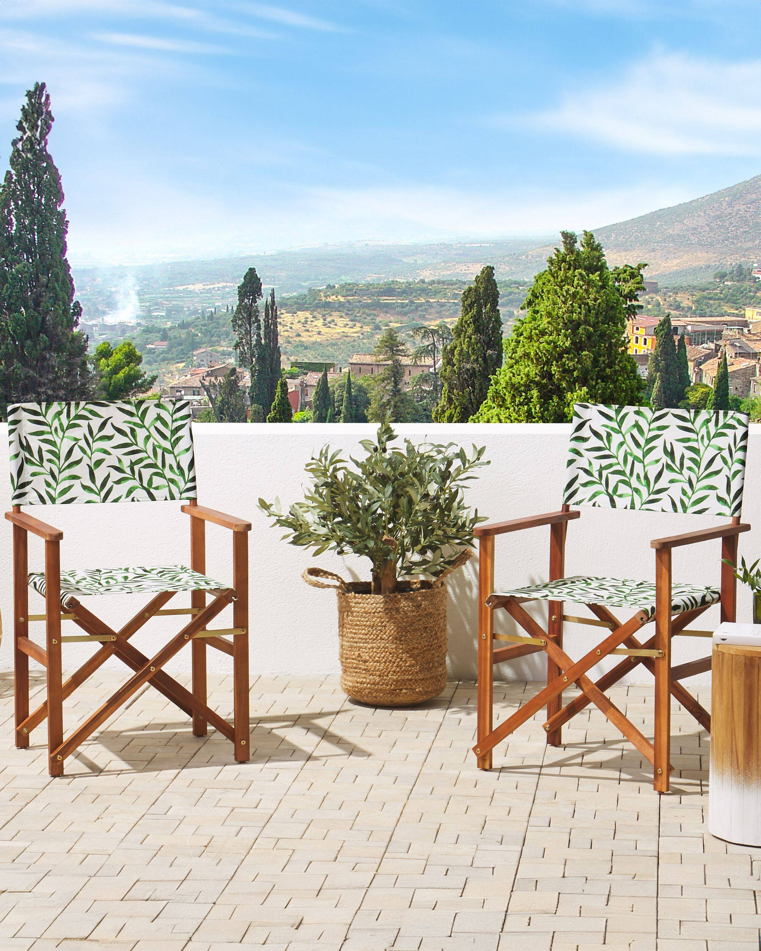 Beliani - Chaise de jardin Tissu Marron foncé CINE - Beliani - Imagen 1