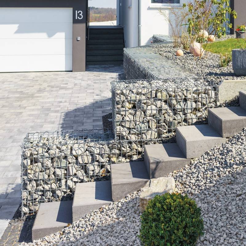Jardinex - Gabion renforcé fil 4,5 mm à spirales - Gris galvanisé 150 x 50 x 50 cm - Jardinex - Imagen 2