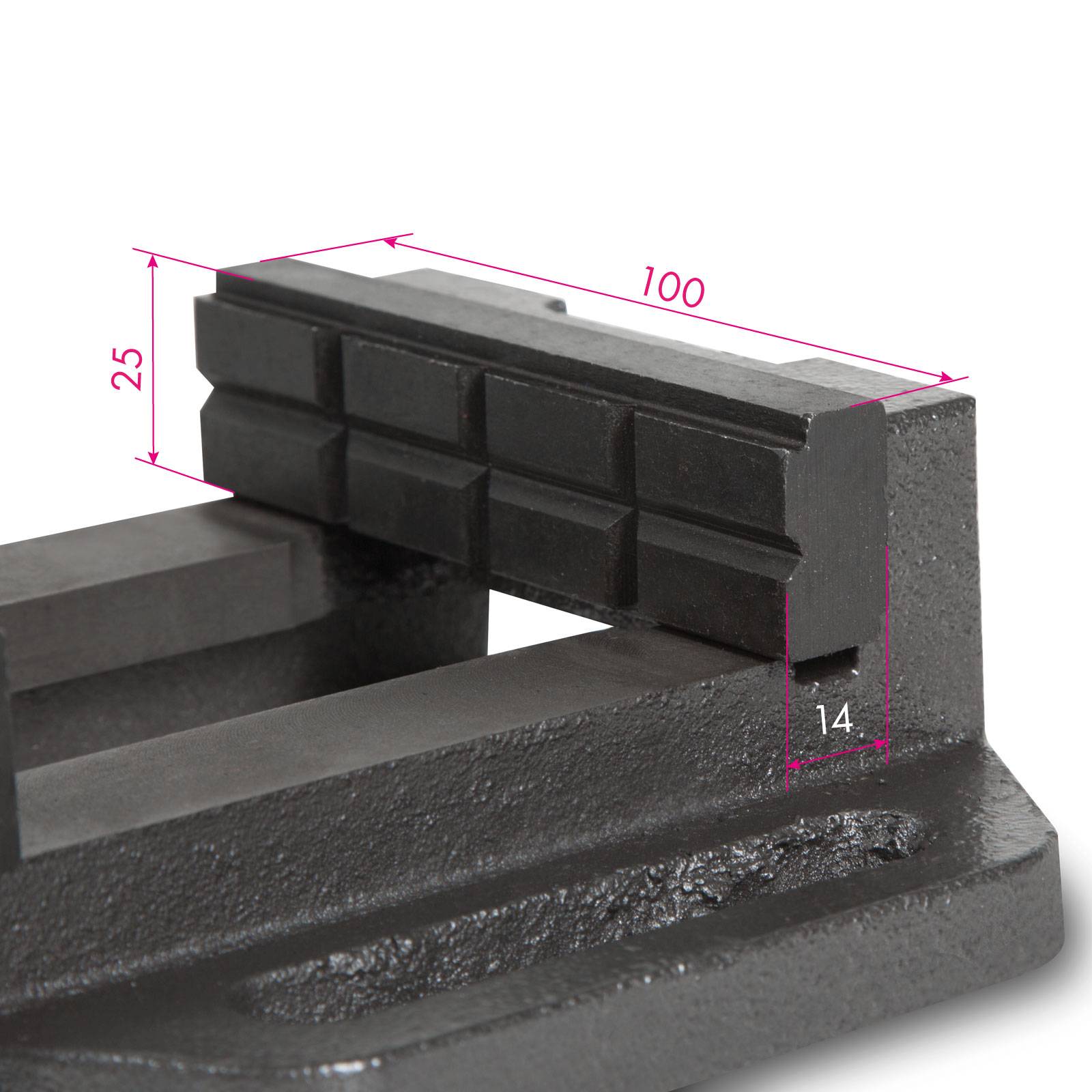 EBERTH Etau perceuse colonne en fonte grise et acier, Largeur des mâchoires 100mm, Largeur de serrage maximale 89mm - Image 3