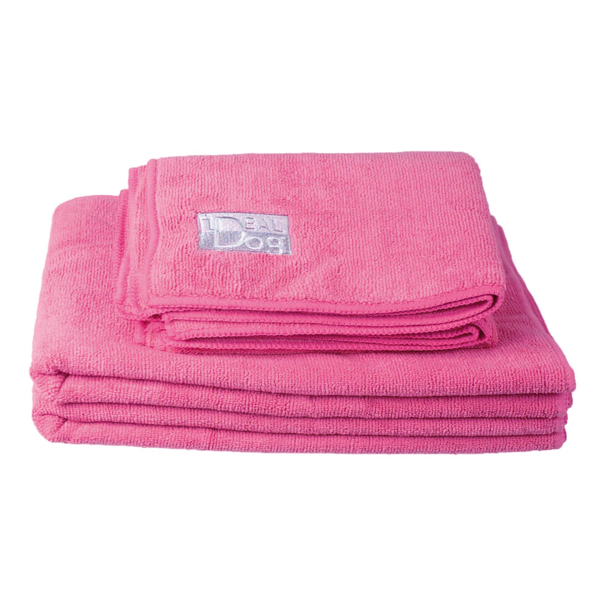 Serviettes Microfibre roses IdealDog - Grand modèle IDEALDOG