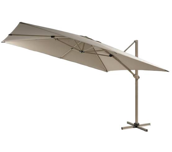 Ozalide - Parasol déporté 3.5x2.6m beige et lin DIAMANT - Image 5