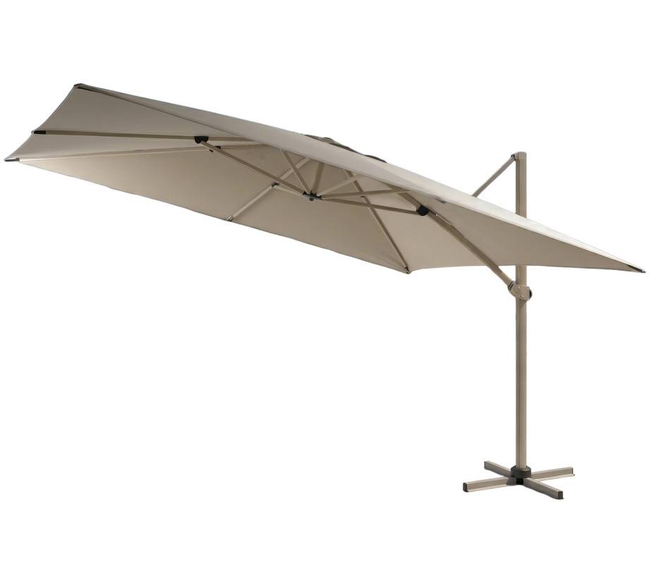 Ozalide - Parasol déporté 3.5x2.6m  beige et lin  DIAMANT - Image 5