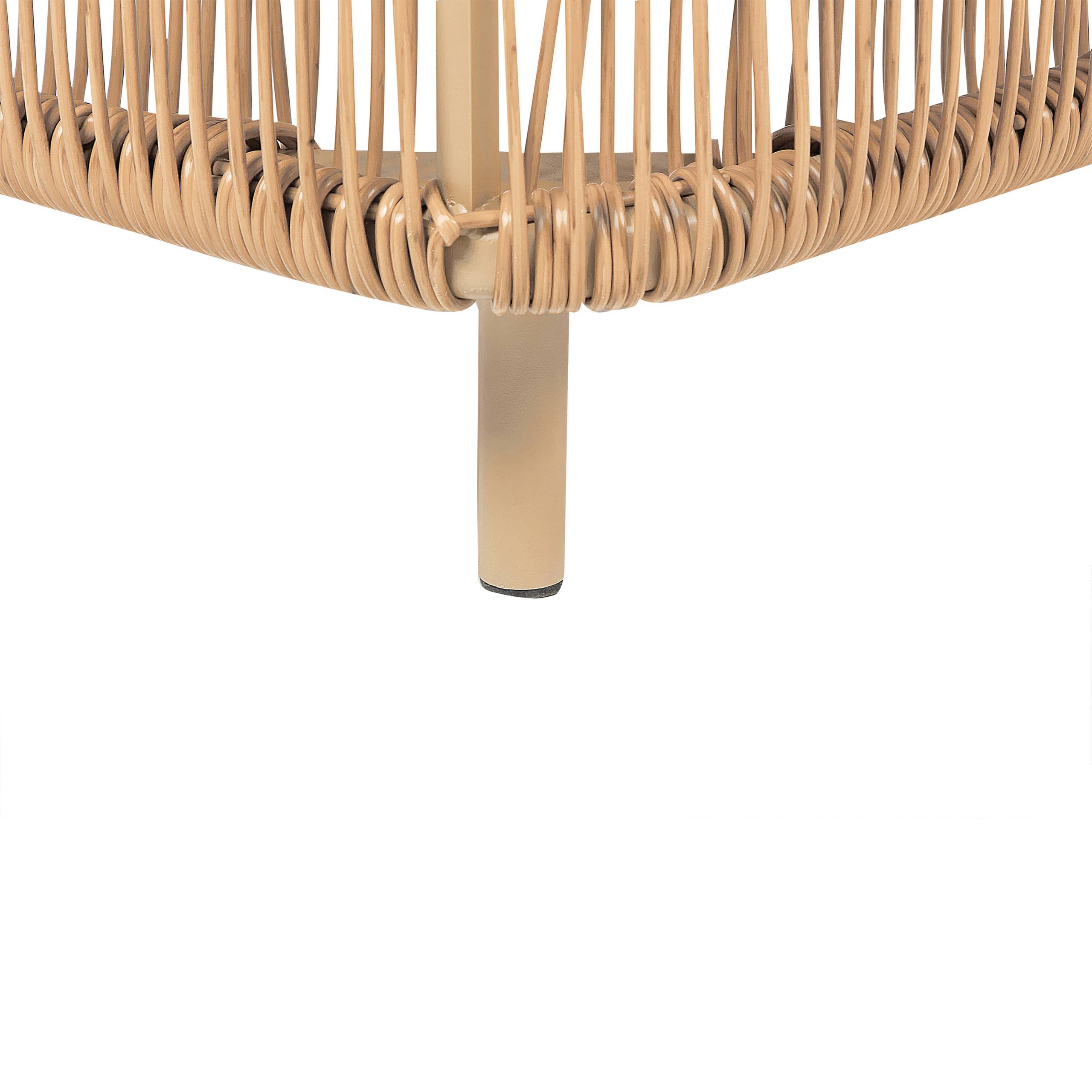 Beliani - Chaise longue Polyrotin Beige OSINI - Beliani - Imagen 8