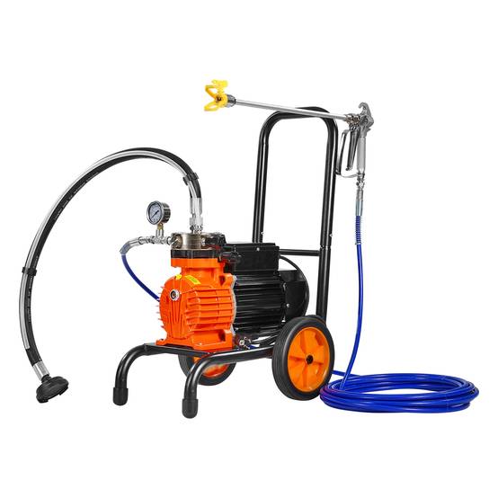 VEVOR Pulvérisateur sans air 900W, 1800 PSI, 1.8 L/min, sur roulettes avec barre extension, pour peinture int/ext. - Image 1