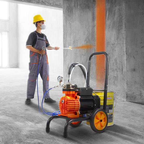 VEVOR Pulvérisateur sans air 900W, 1800 PSI, 1.8 L/min, sur roulettes avec barre extension, pour peinture int/ext. - Image 8