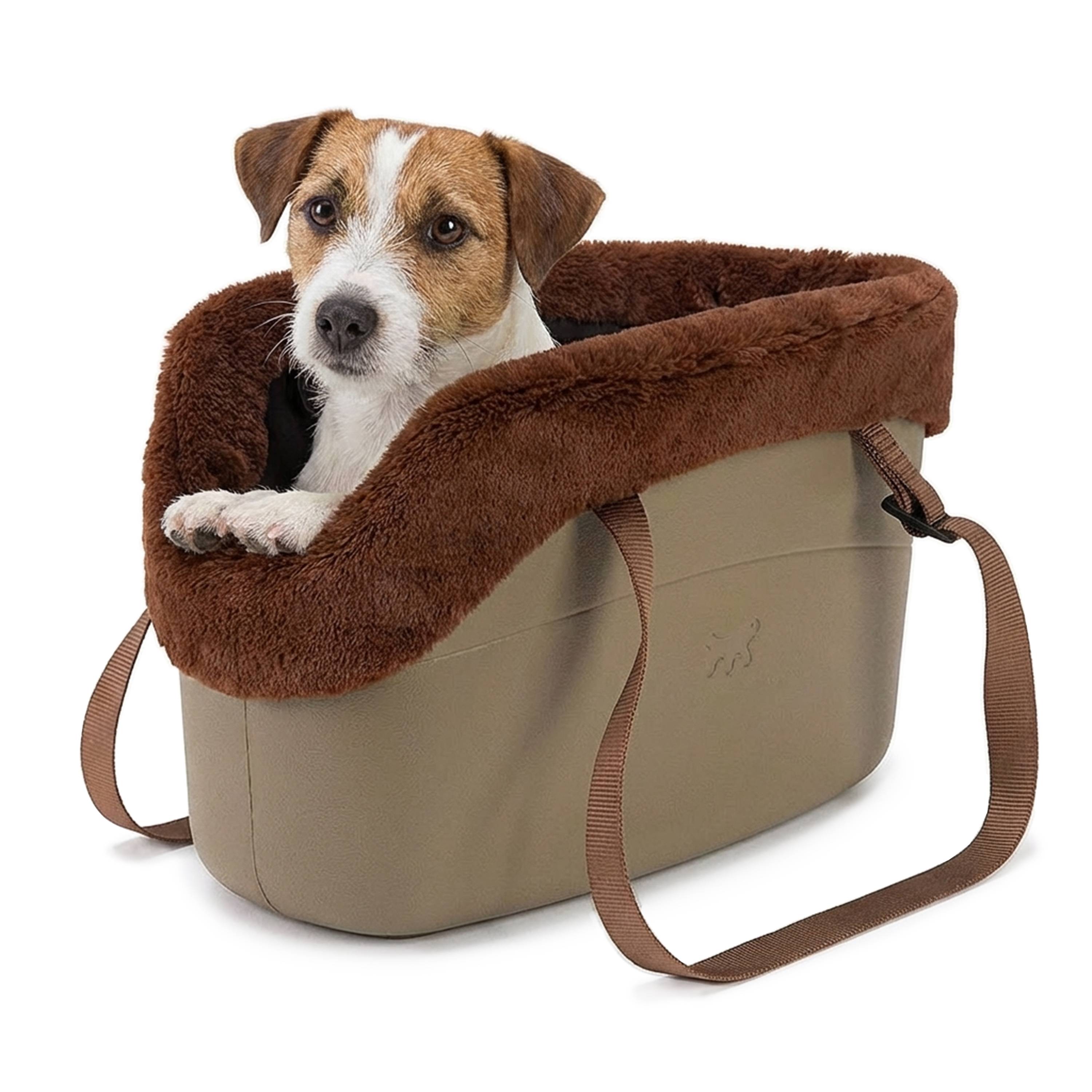 Ferplast - Ferplast Sac de transport pour chiens WITH ME WINTER, EVA, caoutchouc souple plastifié, avec housse en fourrure écologique, poignées réglables, - Imagen 4