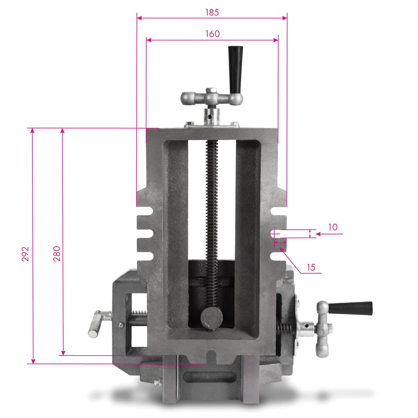 EBERTH Etau perceuse colonne en fonte grise et acier, Largeur des mâchoires 150mm, Largeur de serrage maximale 150mm - Imagen 7