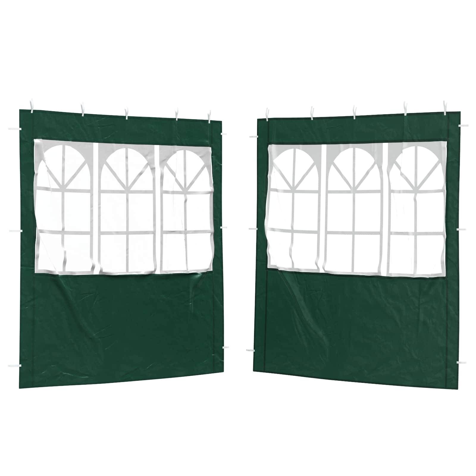 Mur de tente de fête PE et aciers vert 200 x 195 cm, Poids:0.72kg - PANGIVO - Image 2