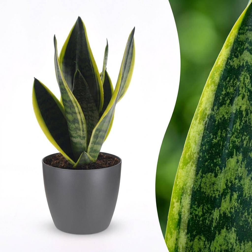 Sansevieria Futura Superba - Langue de belle-mère - Pot de 12cm - 1 plante - Gris - Plantes d'intérieur - Image 1