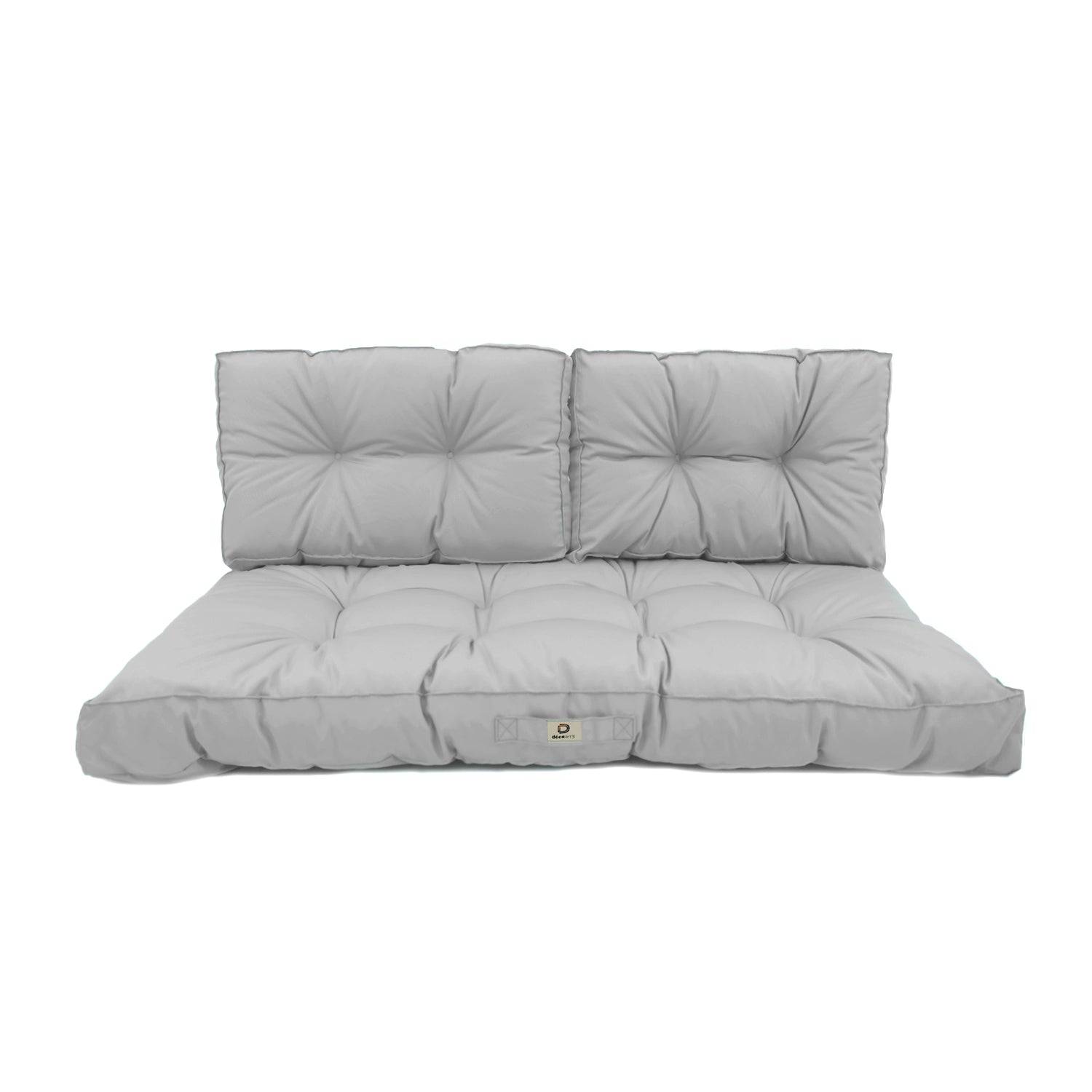 Coussins pour salon de jardin capitonné 120x60cm gris galet - Déco arts - Image 6