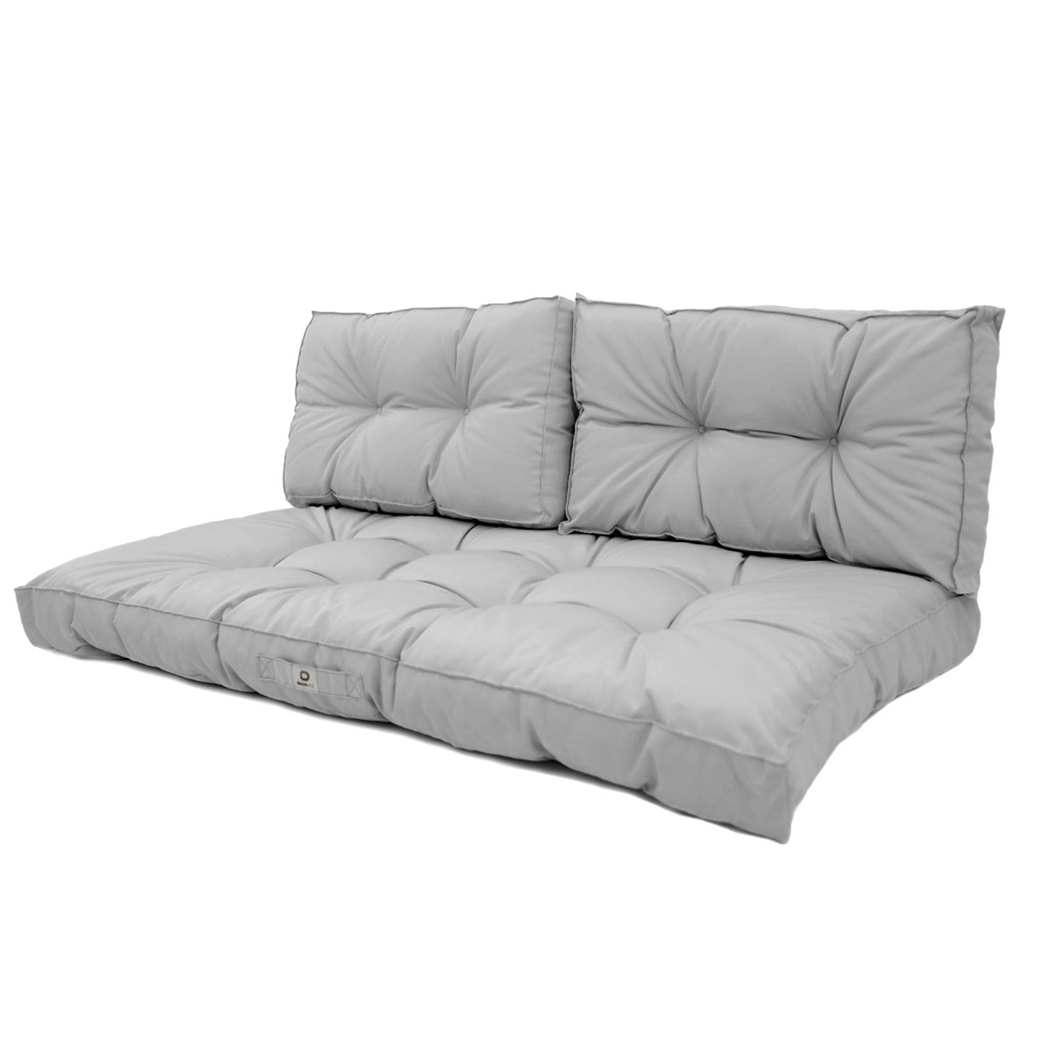 Coussins pour salon de jardin capitonné 120x60cm gris galet - Déco arts - Image 1