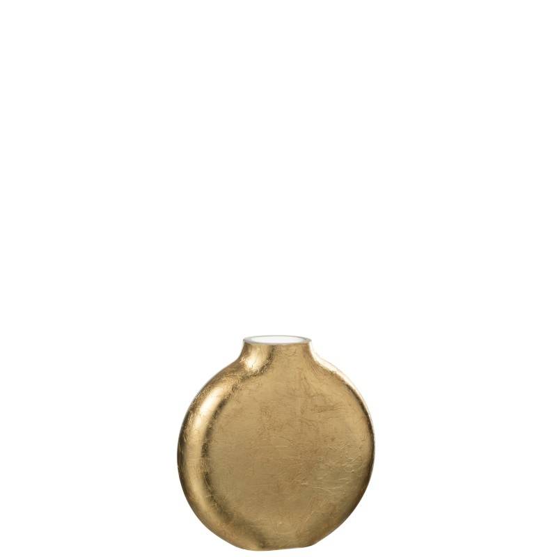 J-Line - Vase en verre transparent doré 15x4x15cm - J-Line - Image 3