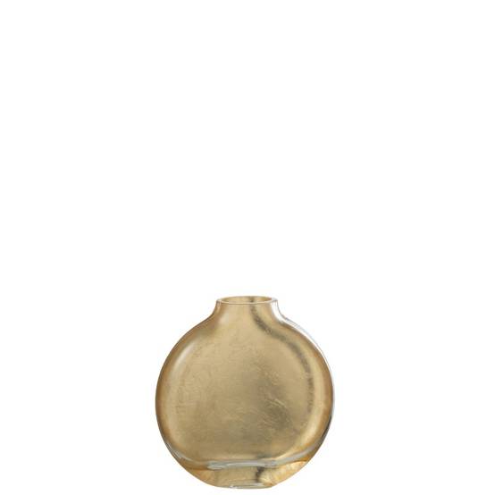 J-Line - Vase en verre transparent doré 15x4x15cm - J-Line - Image 2