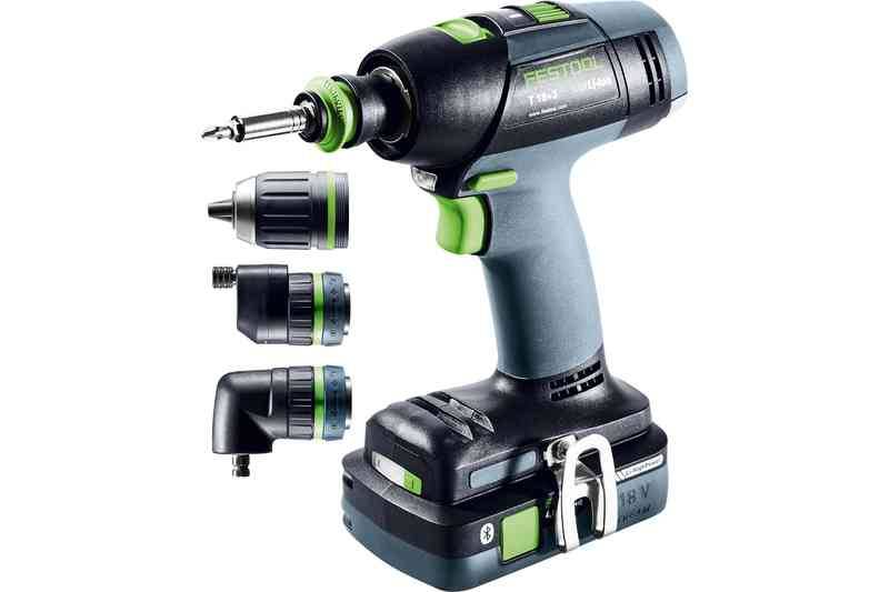 Festool - Perceuse visseuse sans fil T 18+3 HPC 4.0 I-Set - FESTOOL - avec 2 batteries 18V 4.0Ah - chargeur - accessoires - Systainer - 576989 - Imagen 3