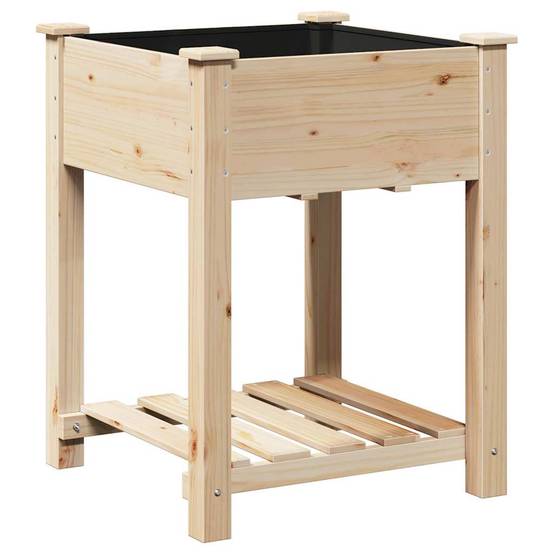 Cache-pot, Pot De Fleurs avec étagère Beige 60.5 x 60 x 76.5 cm g372 - Image 7