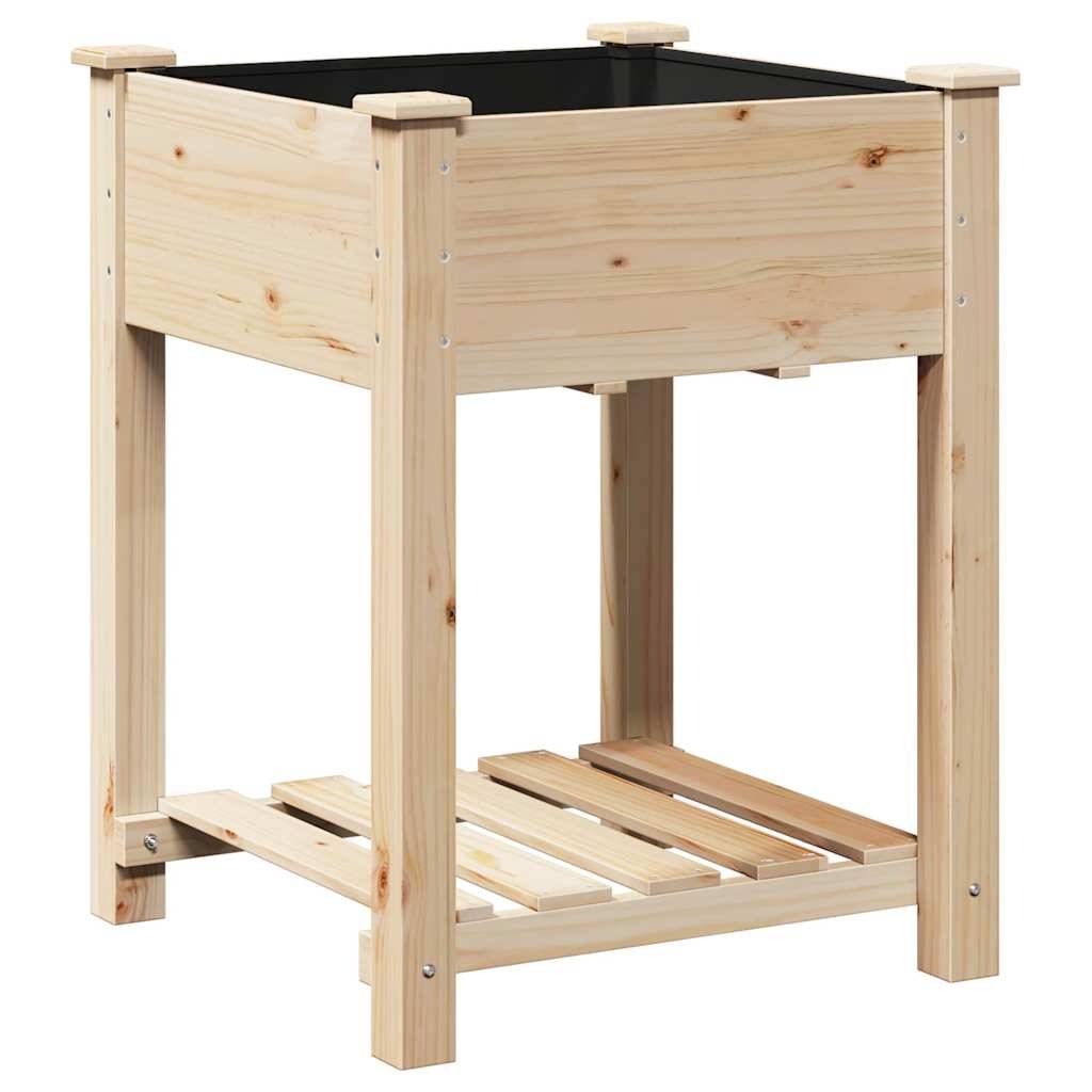 Cache-pot, Pot De Fleurs avec étagère Beige 60.5 x 60 x 76.5 cm g372 - Image 7