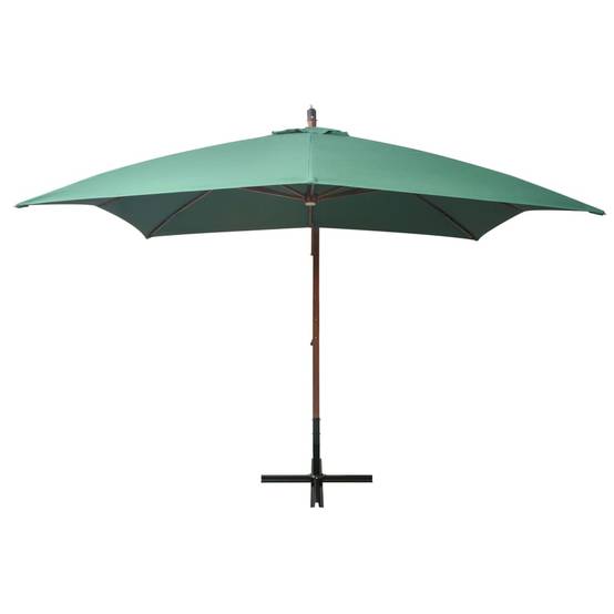 Helloshop26 - Parasol 300 x 300 cm poteau en bois vert - Imagen 2