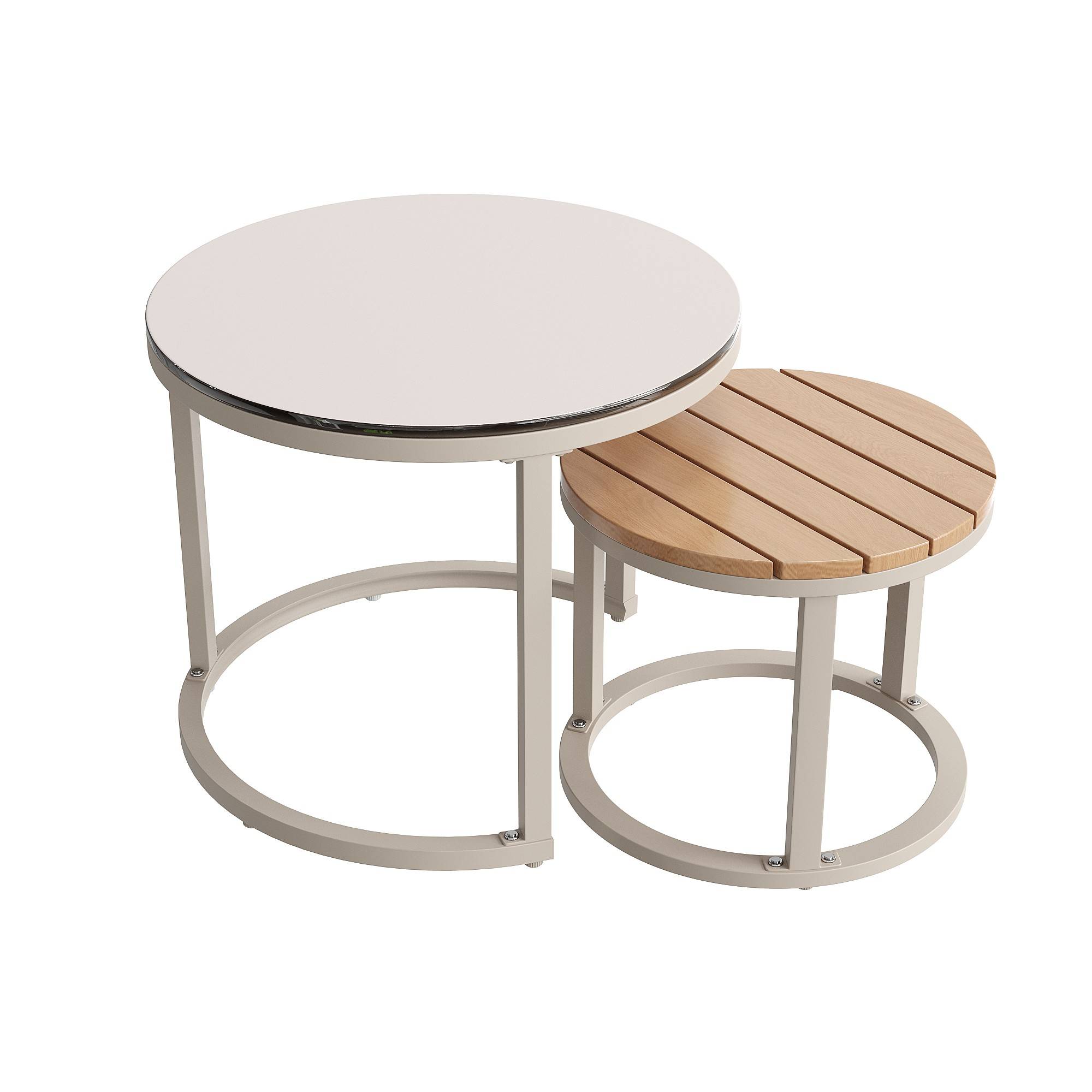 Salon de jardin pour 5-6 personnes, rotin PE avec banc et coussin imperméables, modulable, beige - Image 9