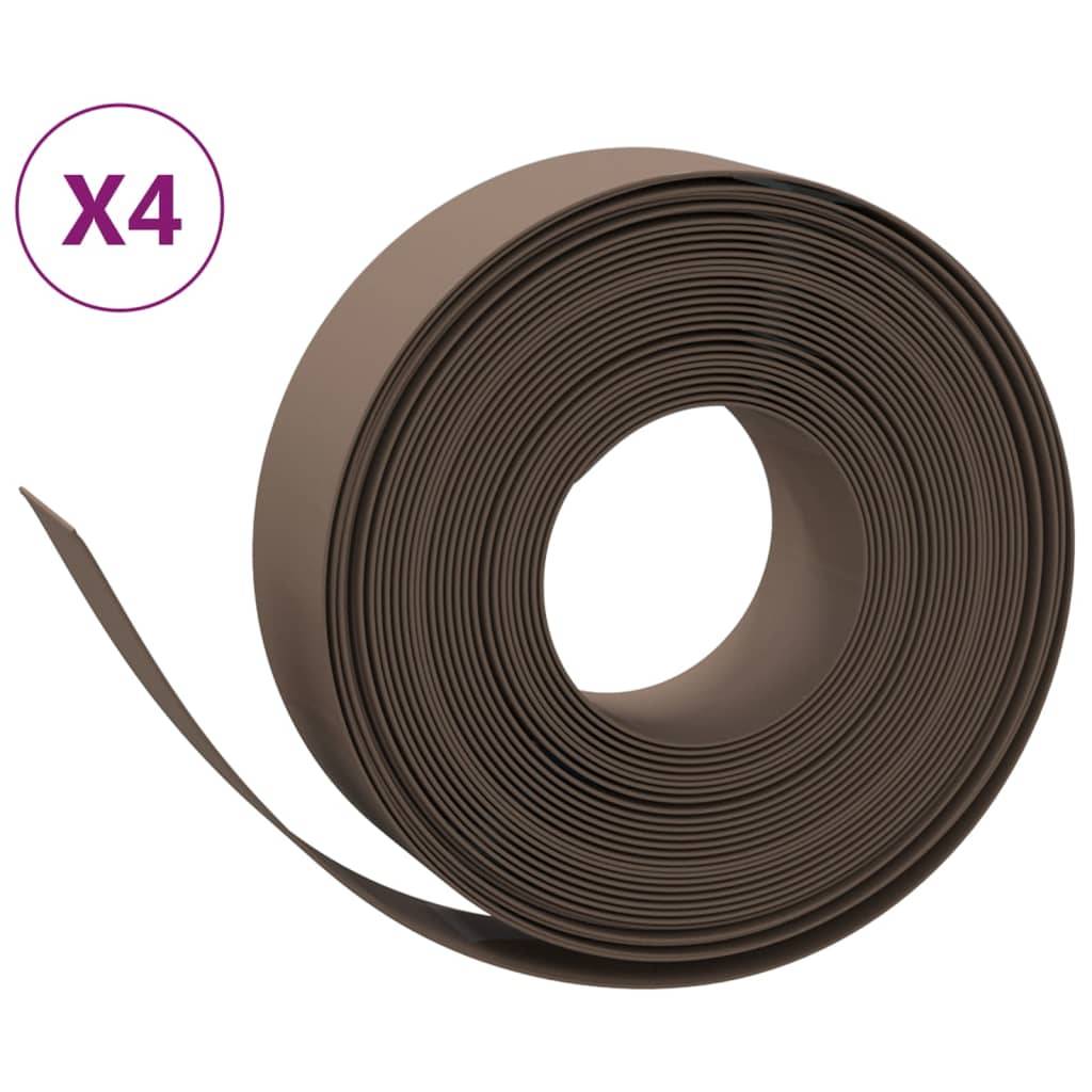 Bordures jardin polyéthylène aménagement pelouse délimitation 40m x 15cm marron - ComfortXL Outdoor Living - Image 2