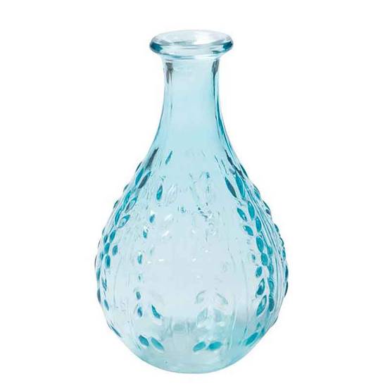 Vase Liseron bleu verre 15x9x9cm - Image 2
