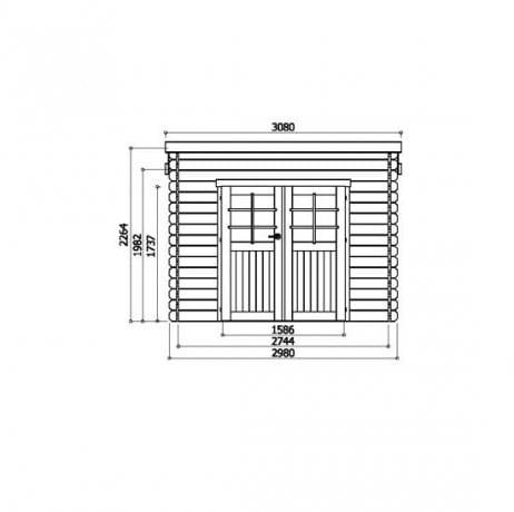 Abri de jardin BREST en bois 7.53 m², Plancher Oui - Imagen 3