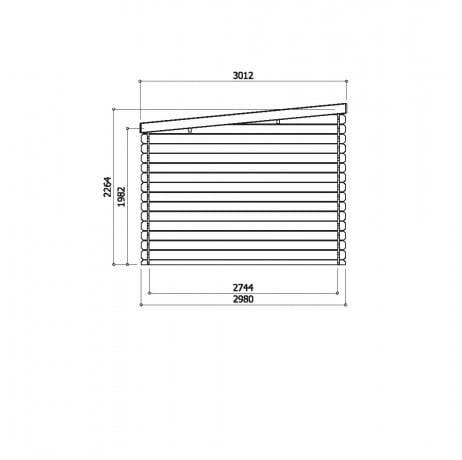 Abri de jardin BREST en bois 7.53 m², Plancher Oui - Imagen 4