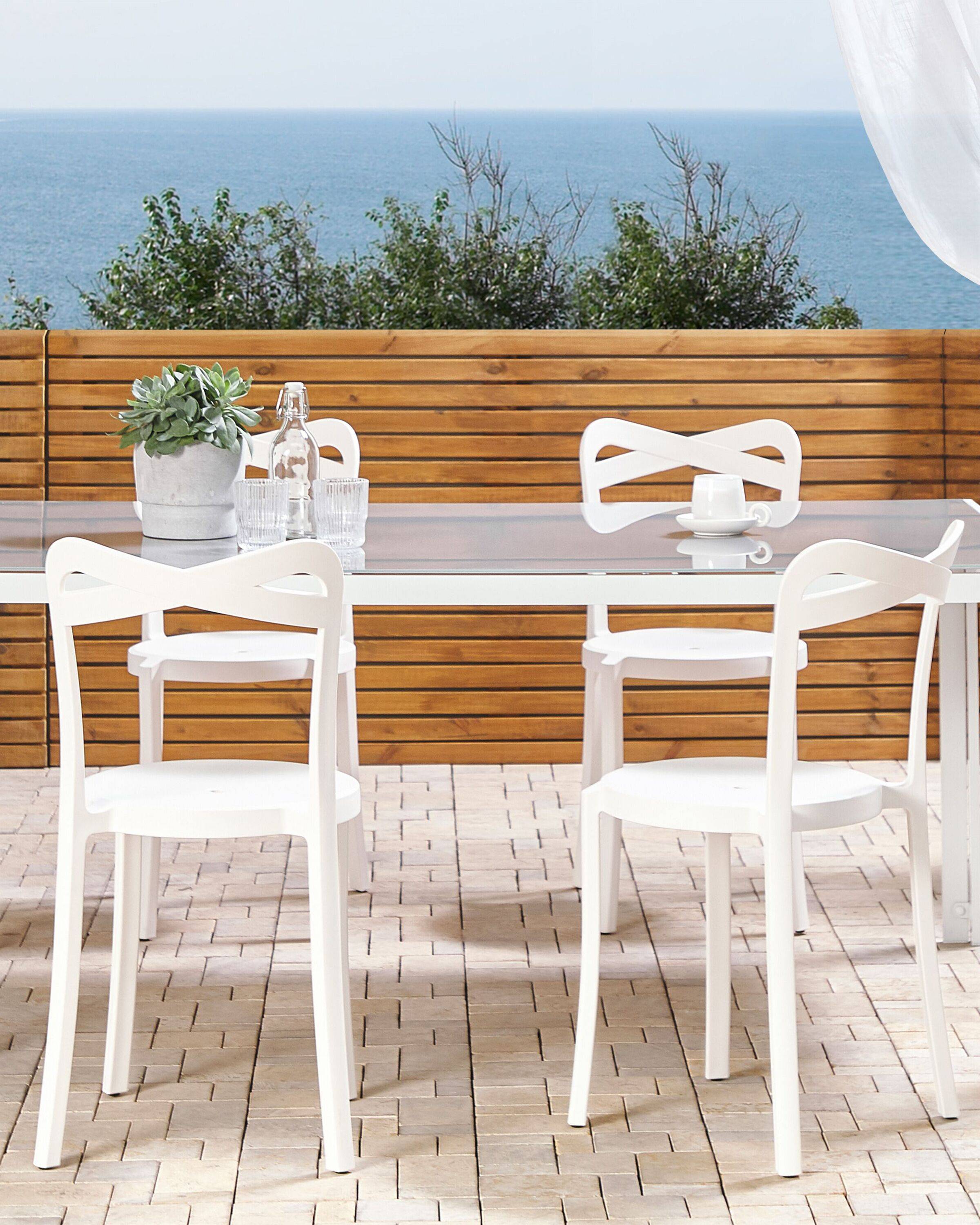 Beliani - Chaise de jardin Matière synthétique Blanc CAMOGLI - Beliani - Imagen 1
