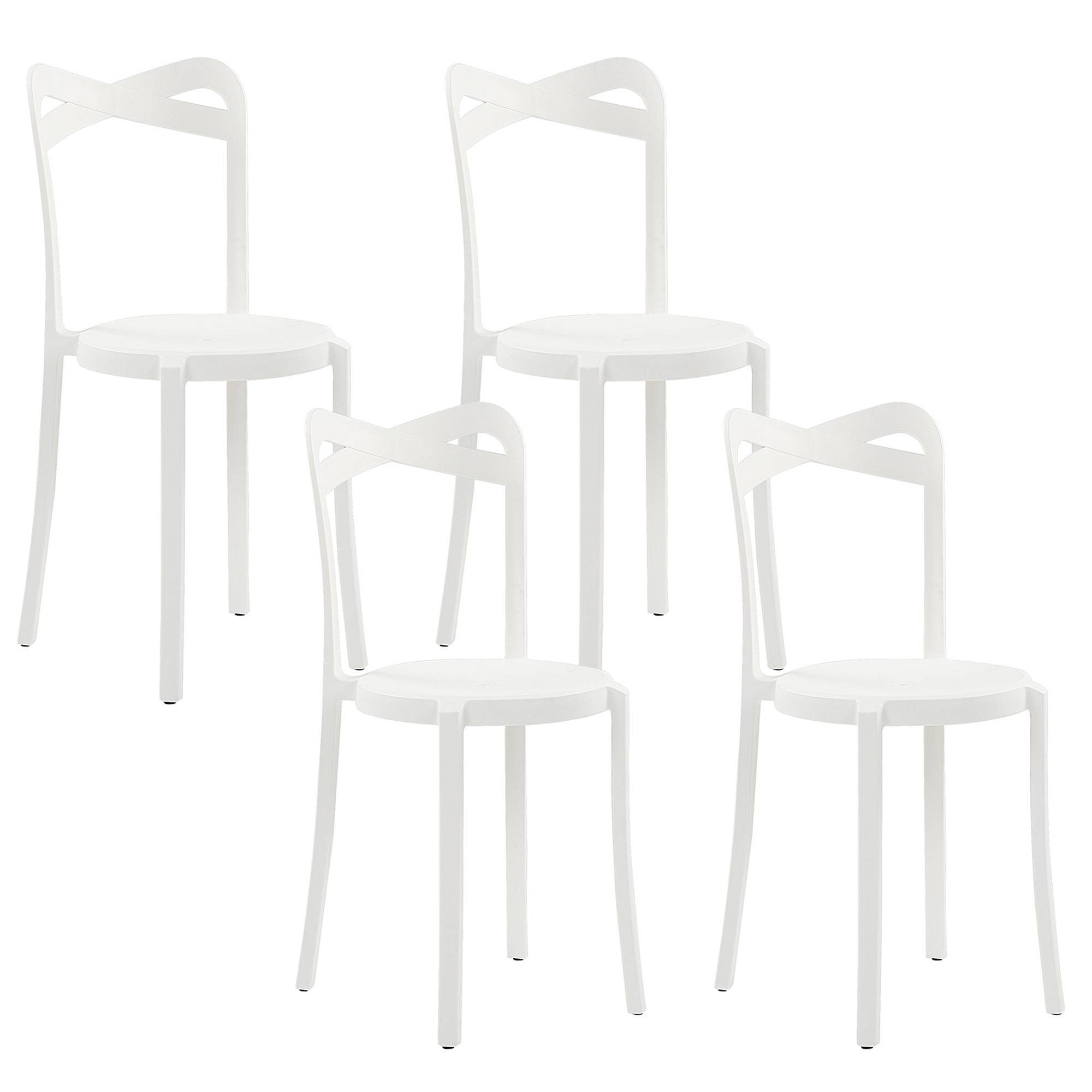 Beliani - Chaise de jardin Matière synthétique Blanc CAMOGLI - Beliani - Imagen 2