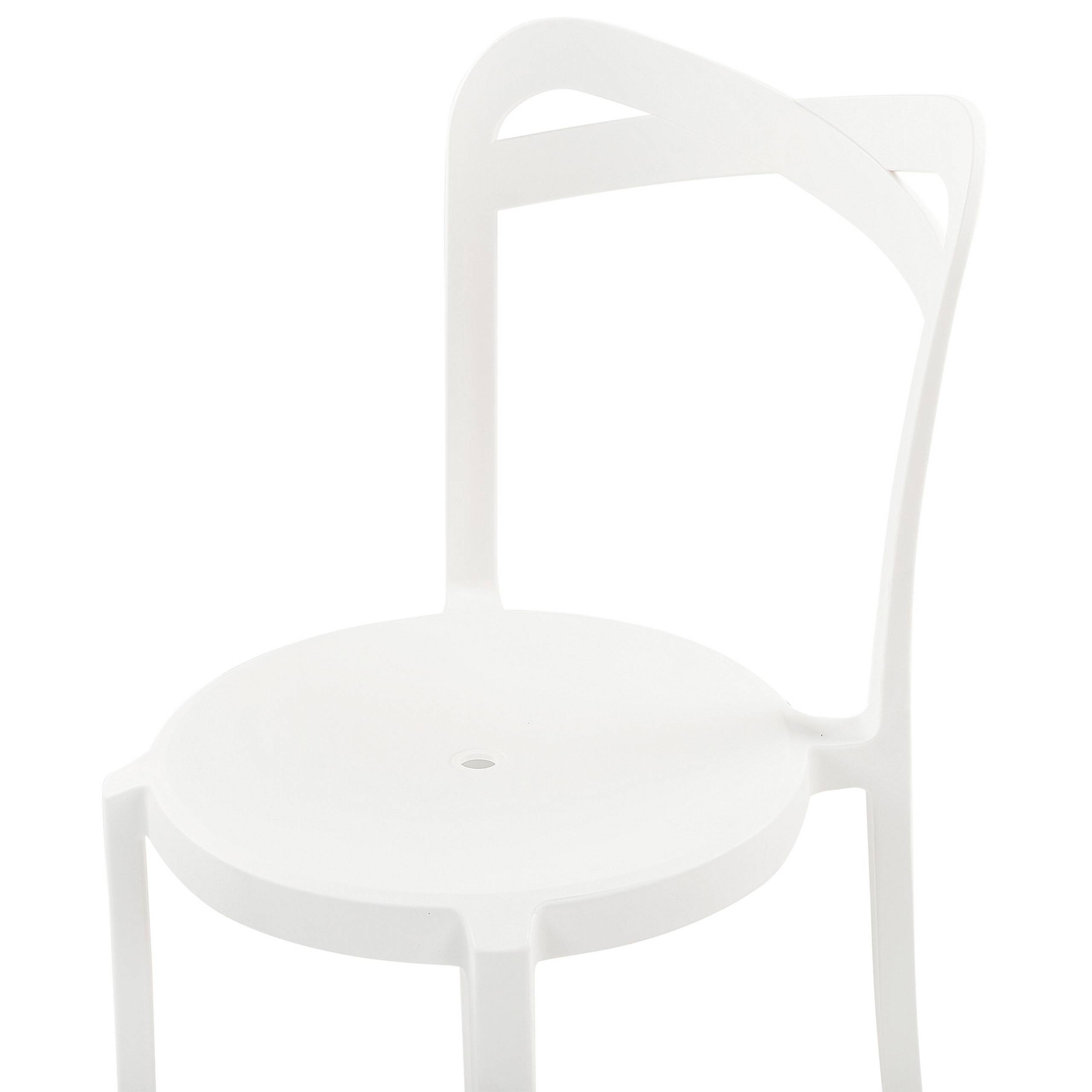 Beliani - Chaise de jardin Matière synthétique Blanc CAMOGLI - Beliani - Imagen 7