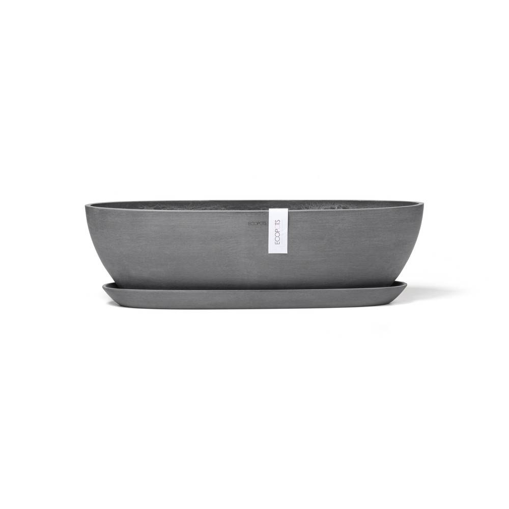 Ecopots - Soucoupe Sofia Long Gris - 49,4 x 13,6 x H. 3 cm ECOPOTS