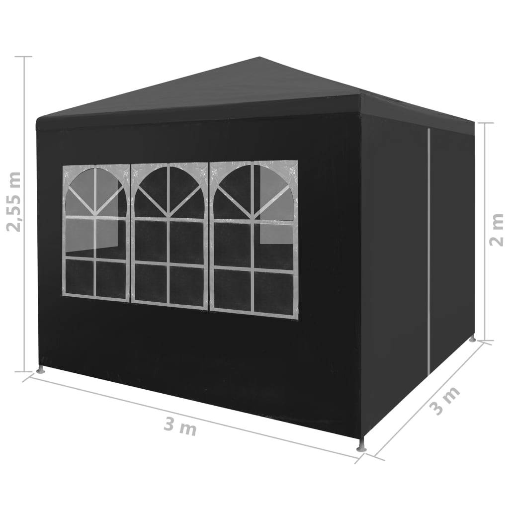 Maison Chic - Tonnelle de jardin - Tente de réception 3 x 3 m Anthracite - Meuble Pro - Imagen 8