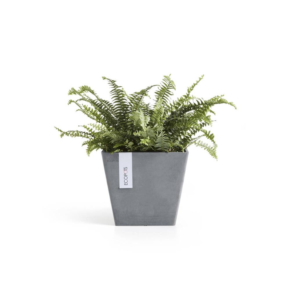 Ecopots - Pot Carré Rotterdam 20 Bleu Gris - 20 x 20 x H. 17,5 cm - 5,2 L ECOPOTS - Imagen 2