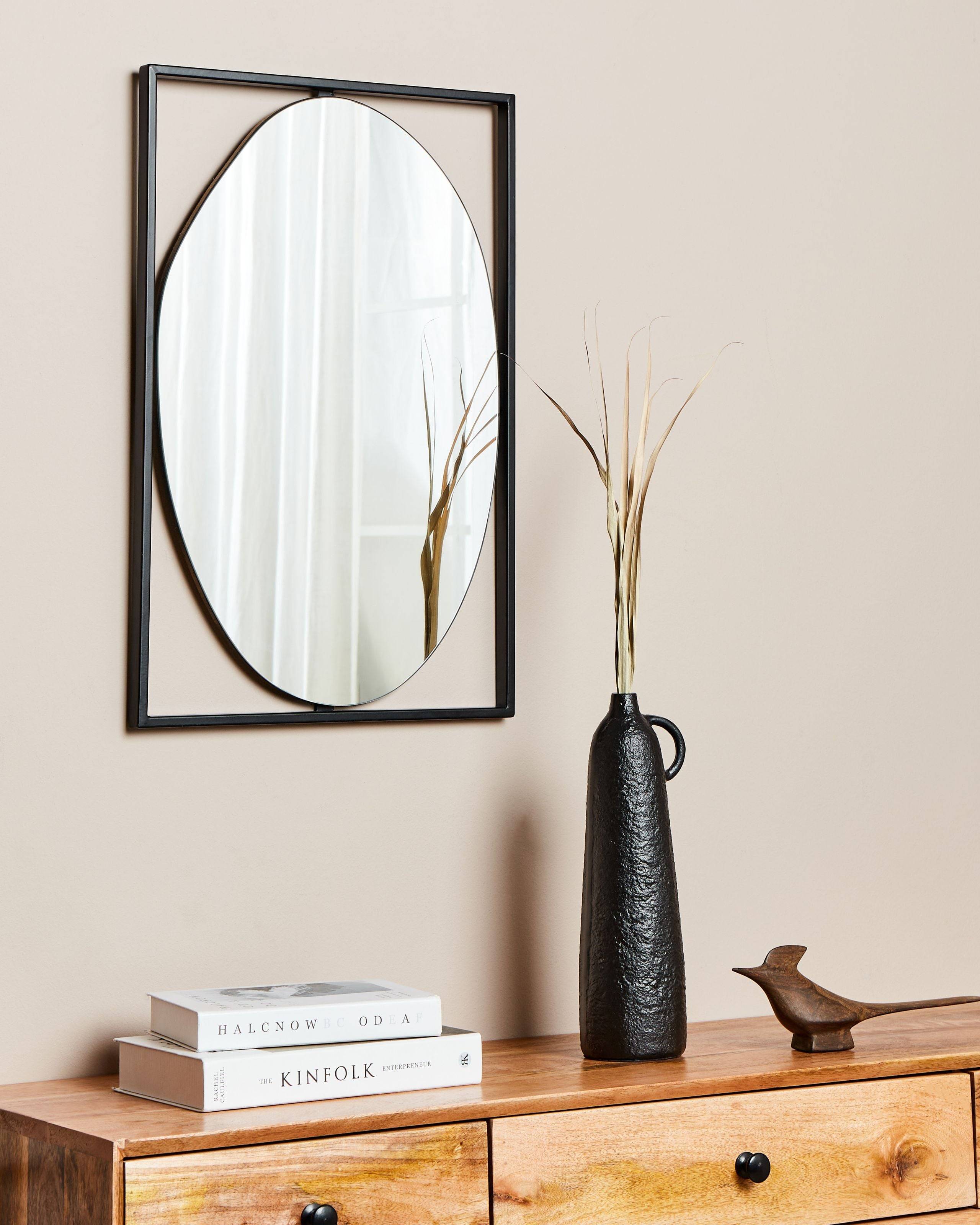 Beliani - Miroir Métal Noir NIBELLE - 40x1x60- Beliani