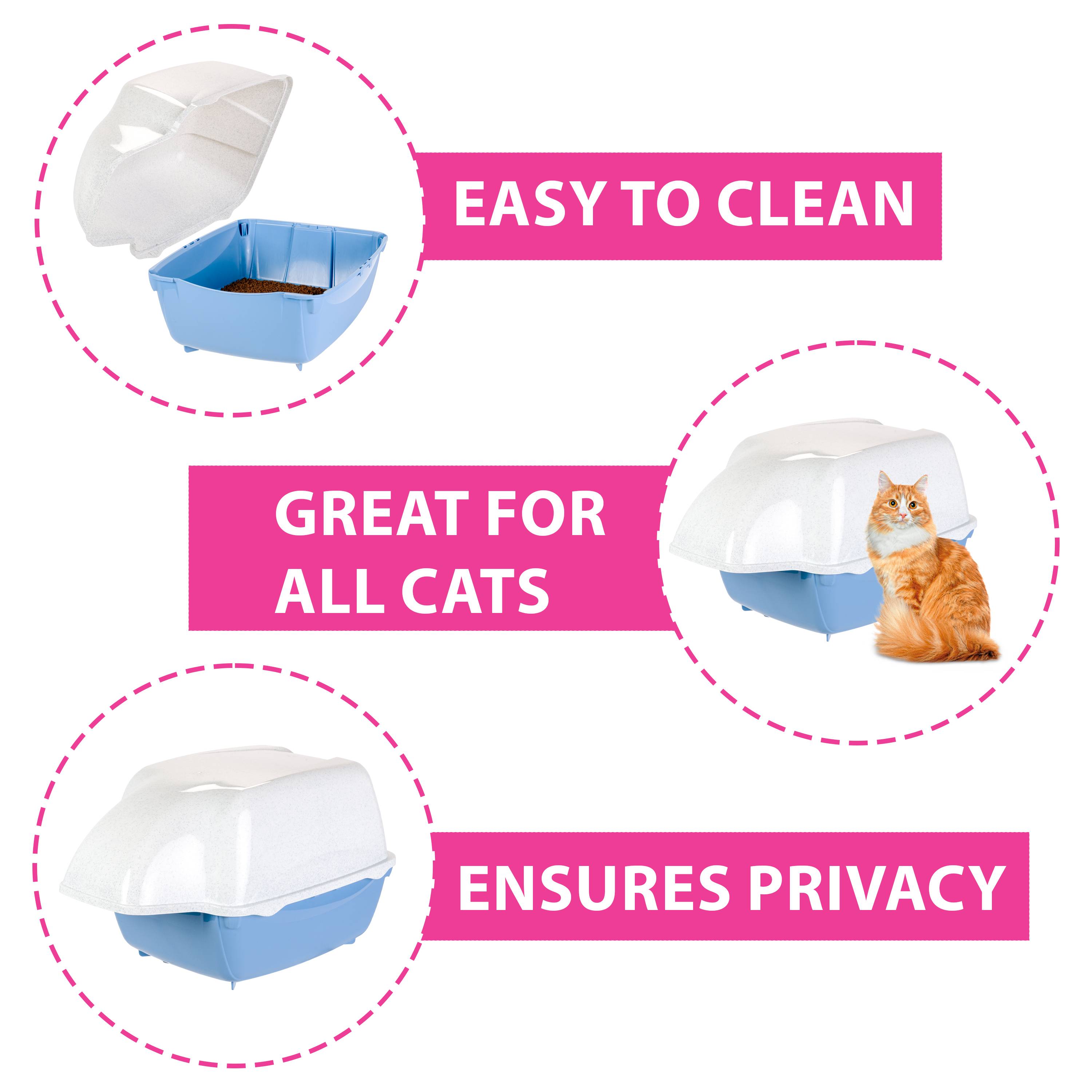 Ferplast - Ferplast Bac Litiere pour Chat, Maison de toilette pour Chat, pour l'extérieur, Résistant à la pluie, 43,5 x 73,5 xh 41 cm, COSMIC OUTDOOR Grand bac à - Image 5