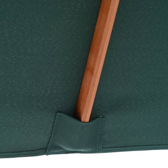 Parasol rectangulaire bois sapin terrasse jardin inclinable réglable 200x150cm vert - ComfortXL Outdoor Living - Image 7