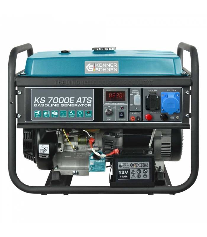 Générateur à essence 5,5 kW avec commutateur ATS intégré - Könner & Söhnen KS 7000E ATS - Image 1