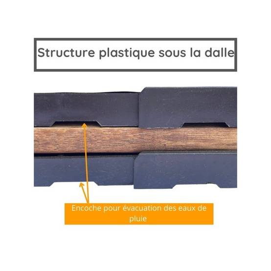 Dalle en bois acacia huilé Snap & Go (lot de 4) - Chêne moyen 30 x 30 cm - Snap & Go - Image 7