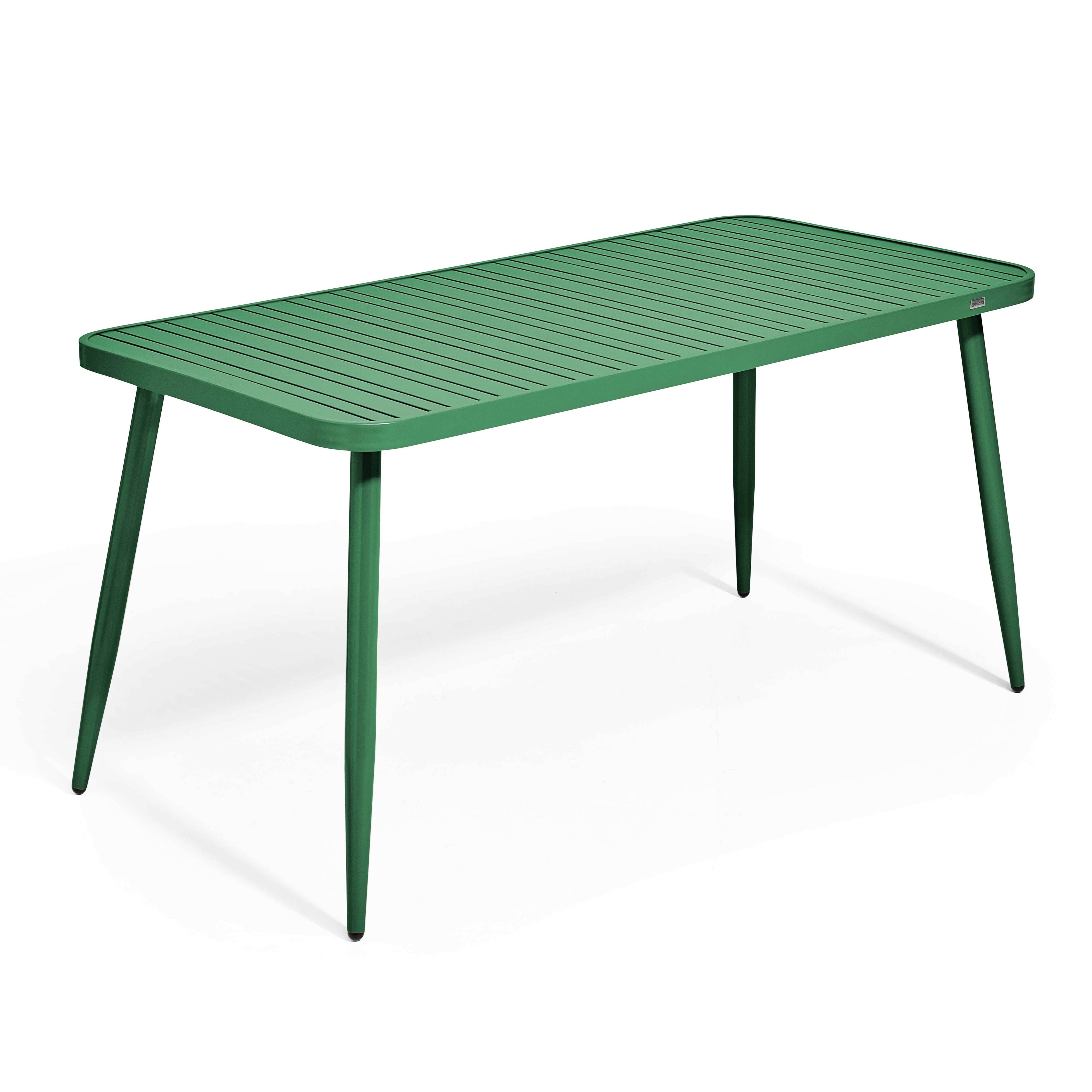Oviala - Table de jardin en aluminium vert olive Bristol - Oviala - Imagen 1