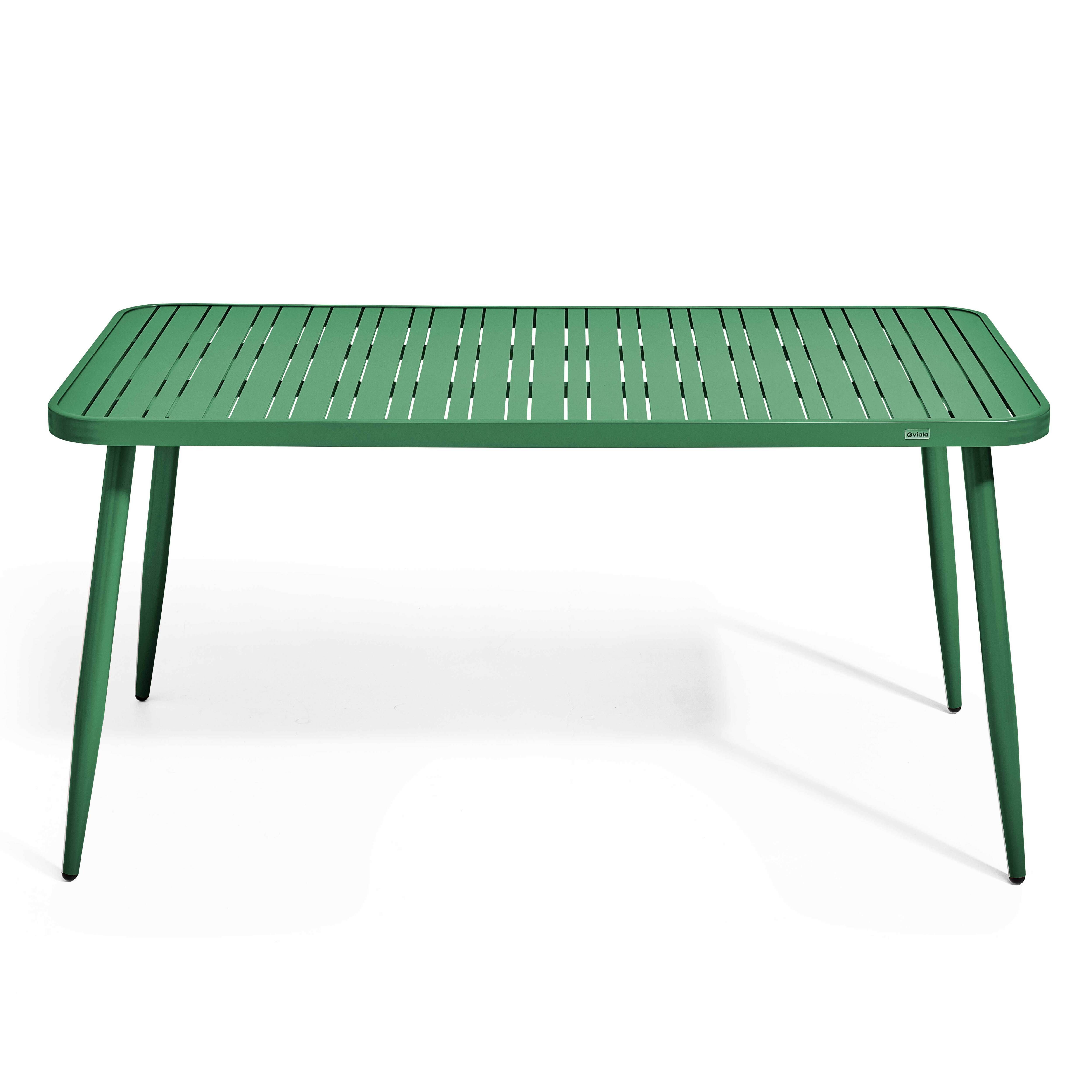 Oviala - Table de jardin en aluminium vert olive Bristol - Oviala - Imagen 2
