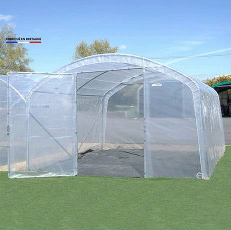 Serre En Direct - Serre tunnel PRO-330 Larg 3m30, Long 6 m, Façade 1 porte simple et 1 façade pleine - Imagen 2