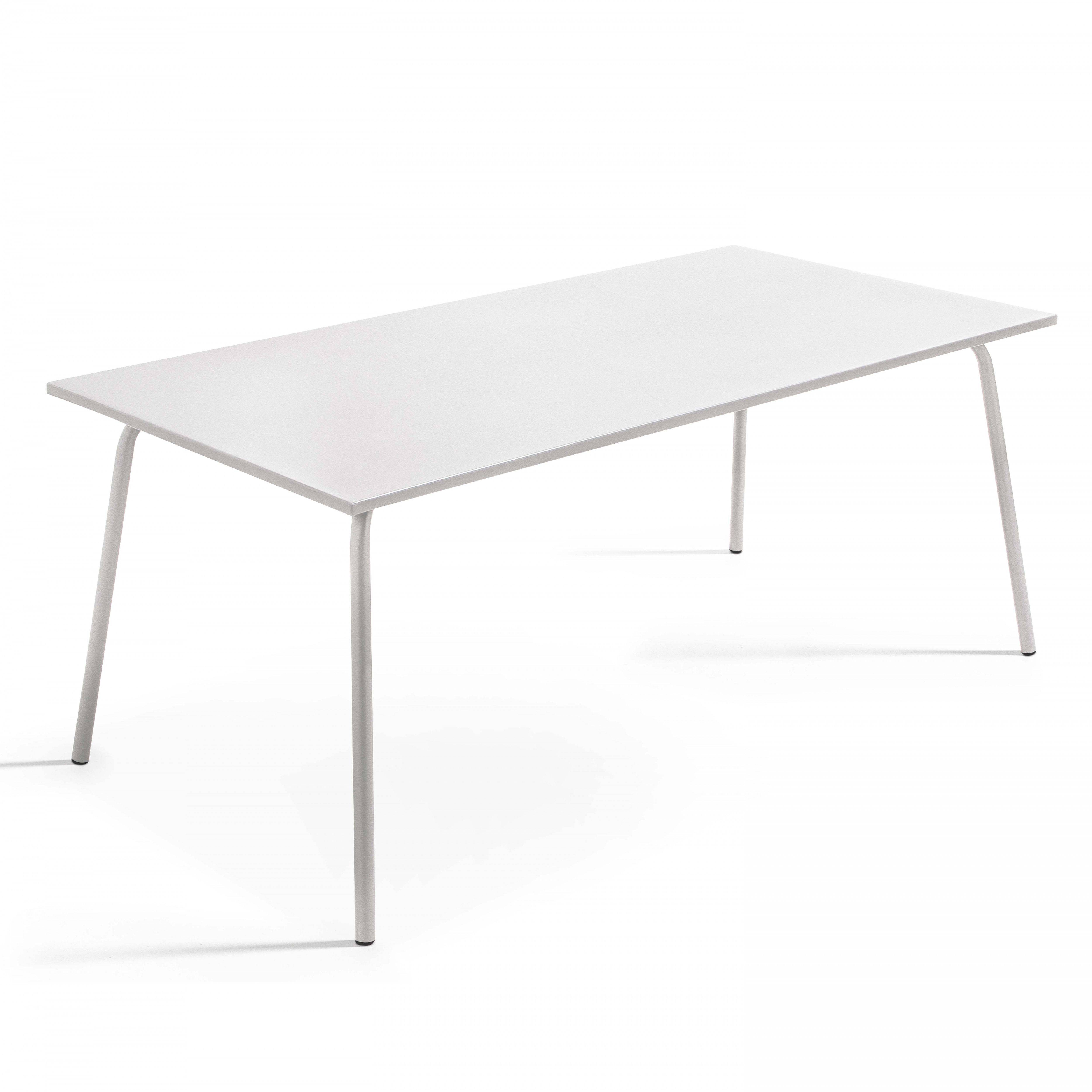 Oviala - Ensemble table de jardin et 6 chaises en métal blanc Palavas - Oviala - Imagen 5