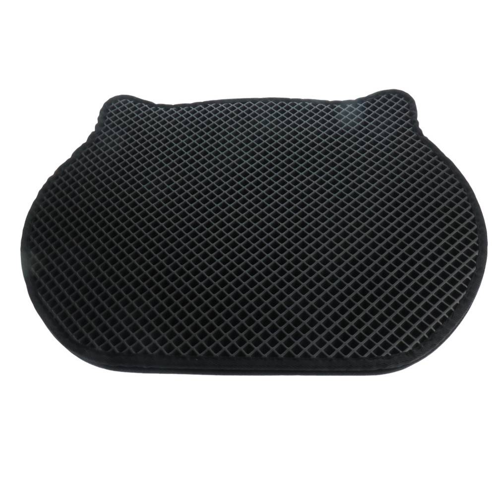 Tapis de bac à litière tête de chat noir 50 x 40 cm pour chat - Imagen 4