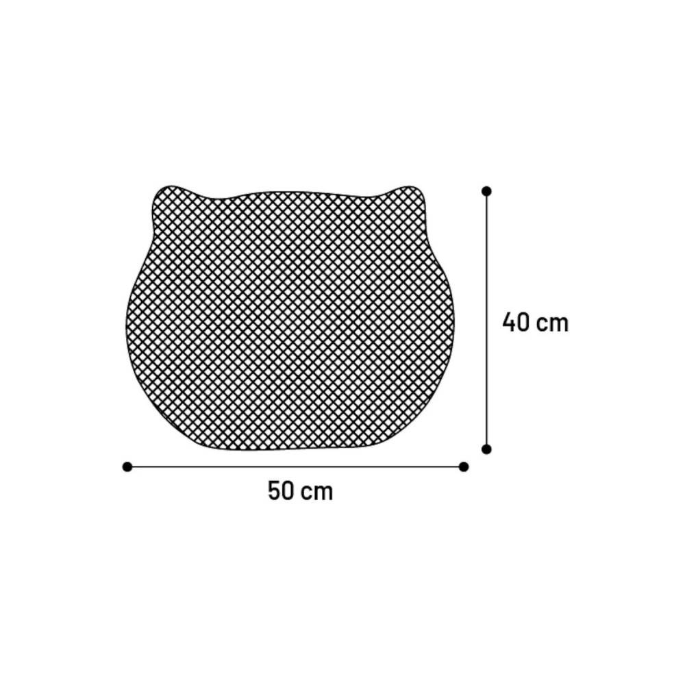 Tapis de bac à litière tête de chat noir 50 x 40 cm pour chat - Imagen 3