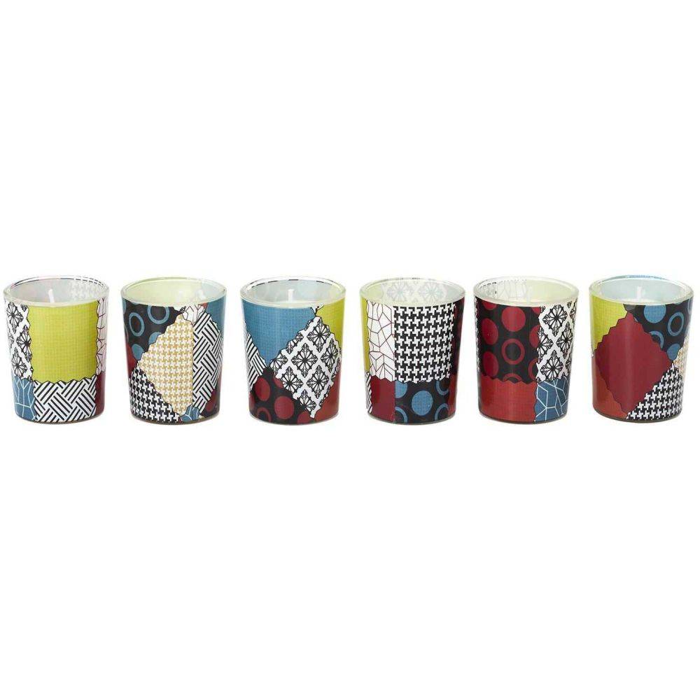 The Home Deco Factory - Coffret de 6 bougies parfumées Patchwork - Imagen 4