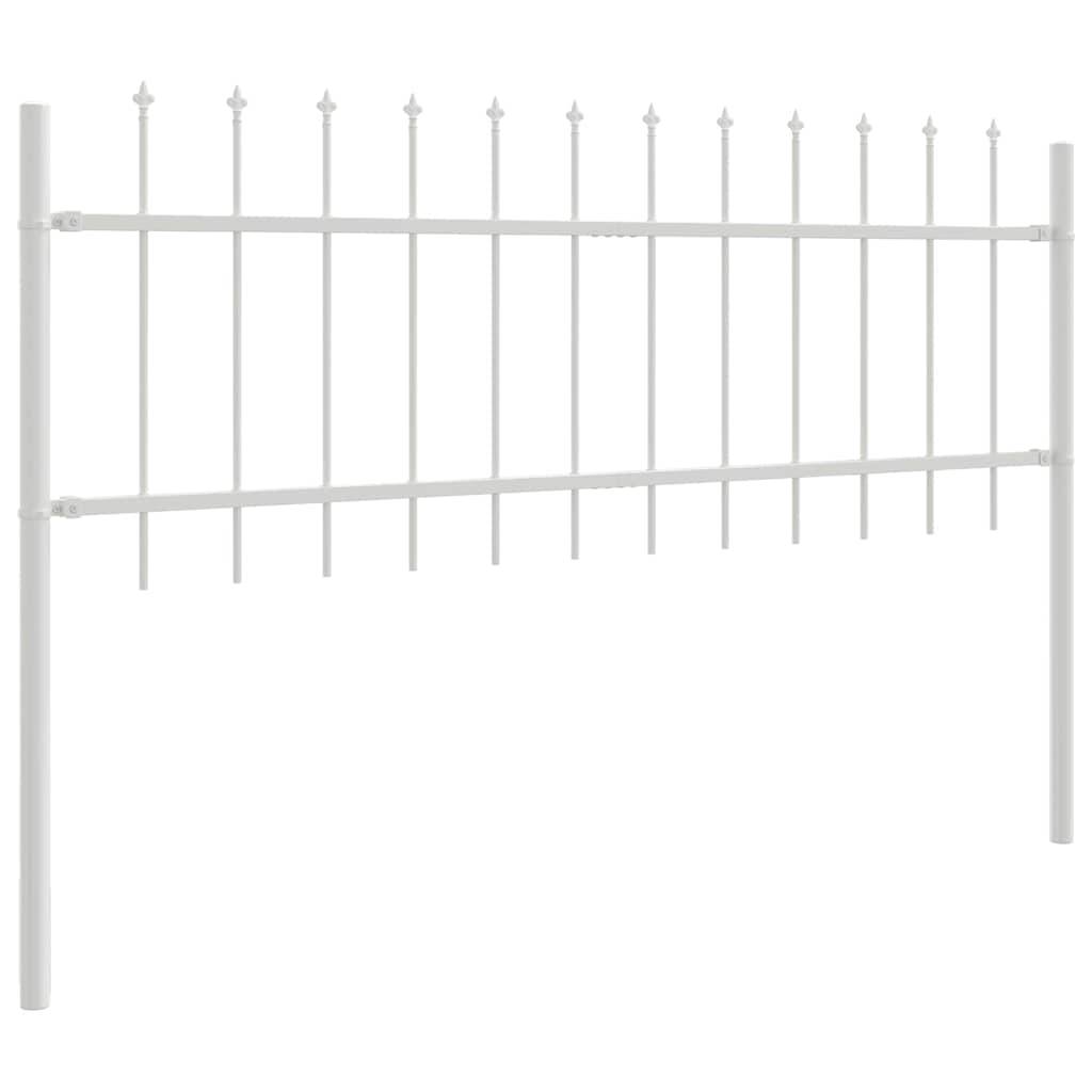 Maison Chic - Clôture de jardin - Panneau de clôture - Palissade Blanc 5,1 x 0,6 m Acier peint par poudre g495 - Image 3