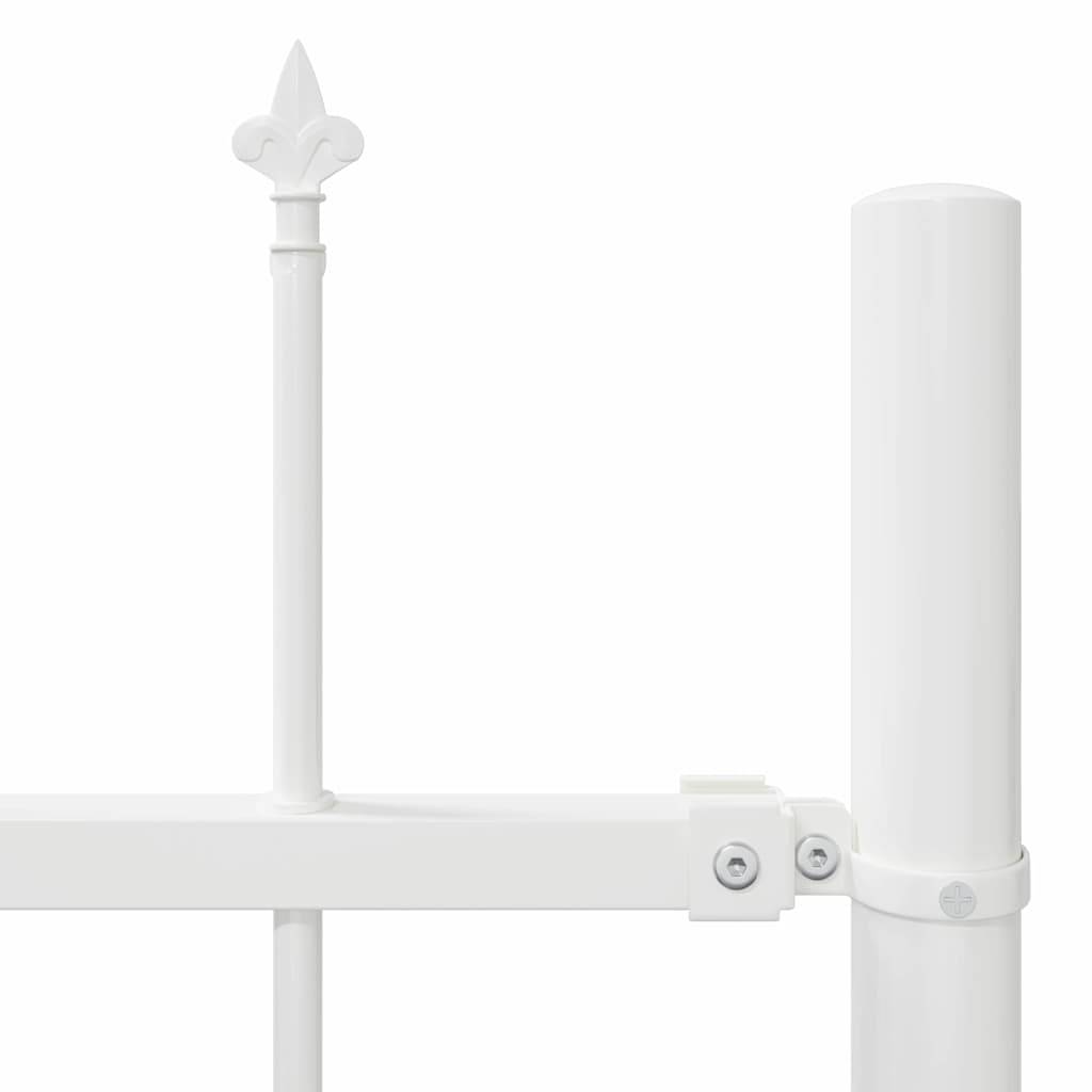Maison Chic - Clôture de jardin - Panneau de clôture - Palissade Blanc 5,1 x 0,6 m Acier peint par poudre g495 - Image 6