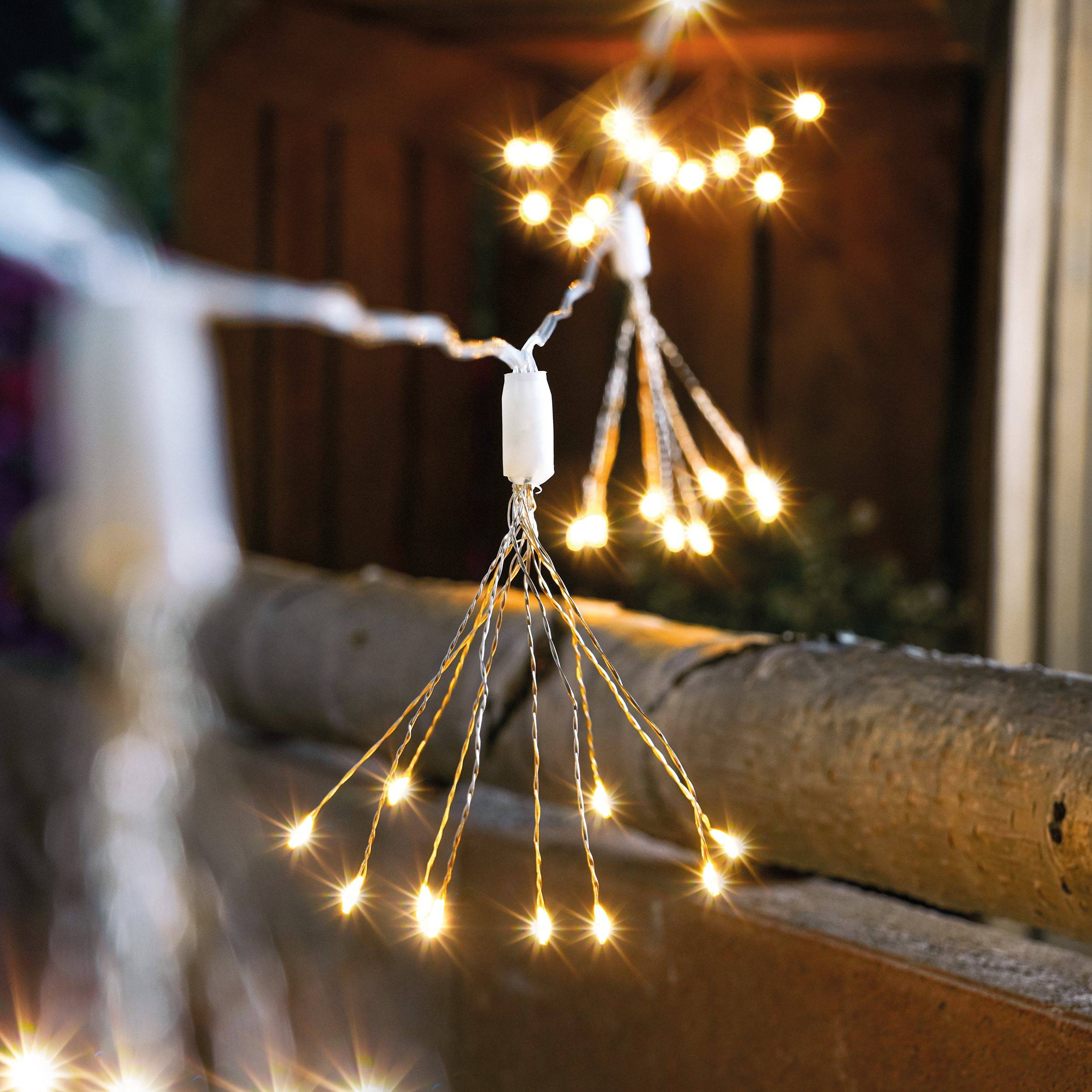Guirlande lumineuse décorative solaire esotec Feu d'artifice avec 100 LED blanc chaud 102575 - Image 1