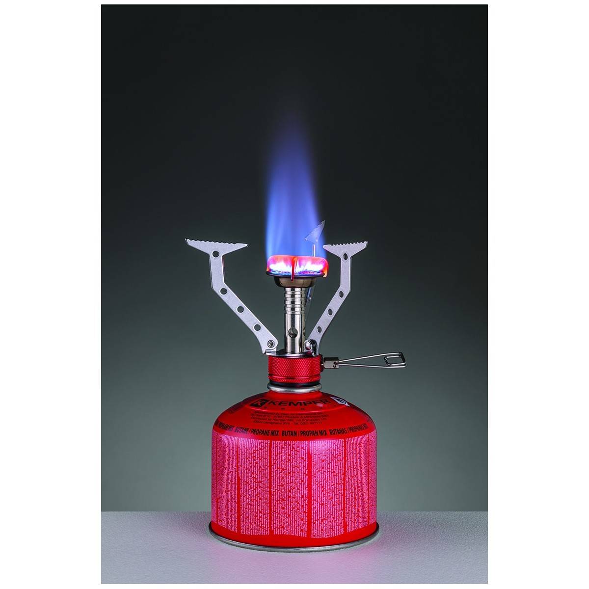 Kit Réchaud gaz pliable compact 4.5 kW pour Bouteille Butane Propane Camping Haute montagne KEMPER - Imagen 2