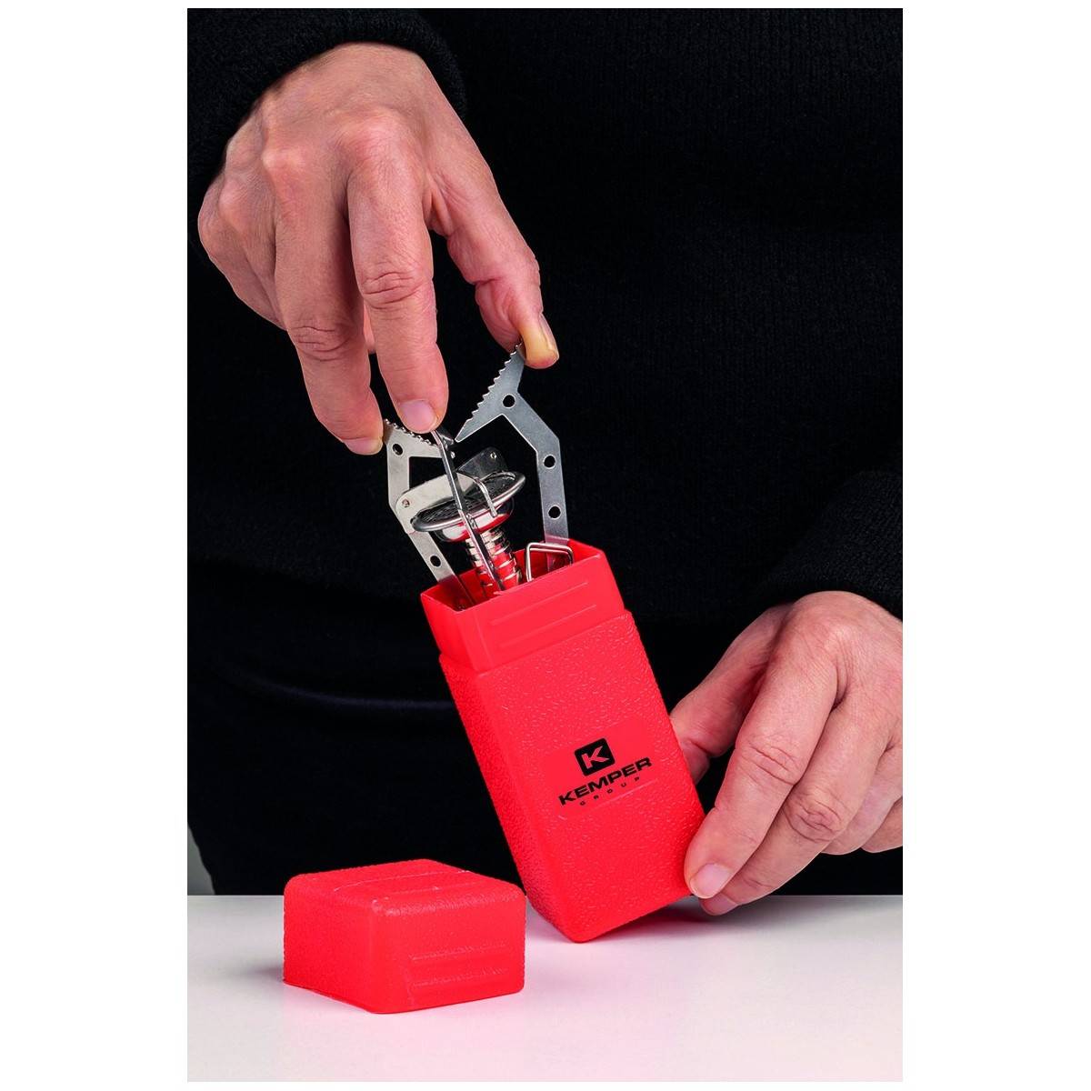 Kit Réchaud gaz pliable compact 4.5 kW pour Bouteille Butane Propane Camping Haute montagne KEMPER - Imagen 4