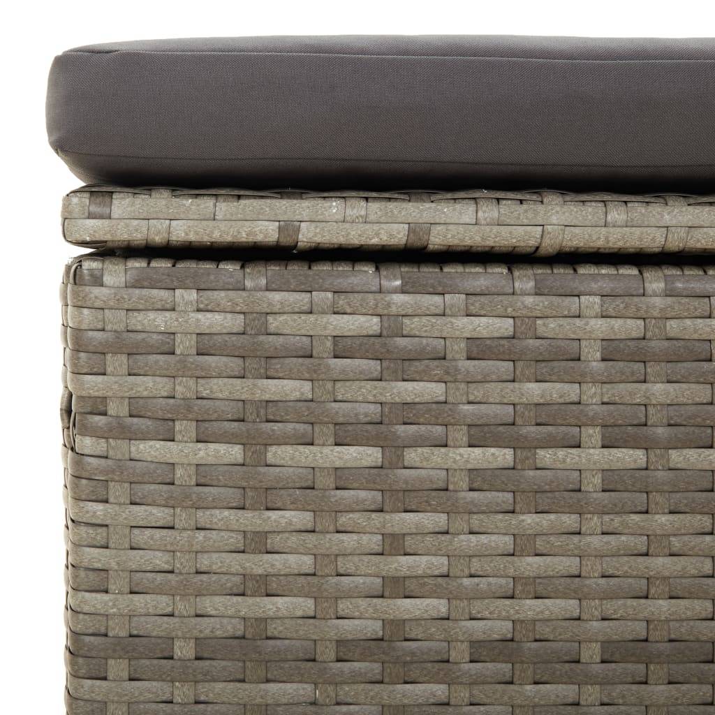 Vidaxl - Salon de jardin 4 pcs avec coussins Gris Résine tressée vidaXL 318676 - Imagen 4